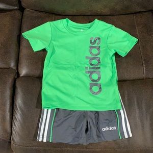 12 month boy adidas short set